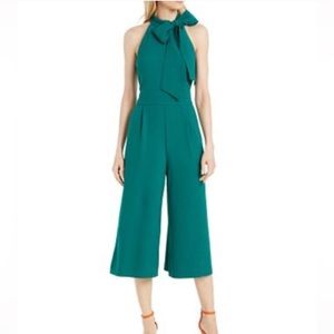 Vince Camuto Teal Cropped Jumpsuit